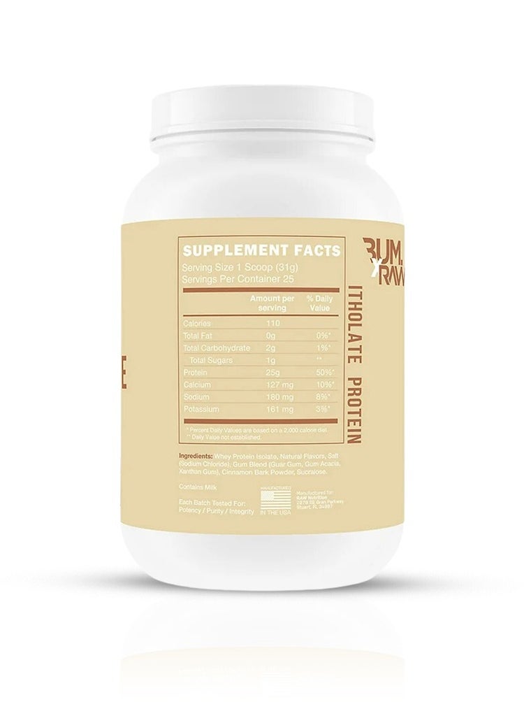 Raw Nutrition RAW CBUM Itholate Protein - Chris Bumstead's Elite Whey Isolate, Zero Fat, Supreme Digestibility, Champion-Grade Muscle Nutrition - Cinnamon Crunch Cereal, 25 Servings  - Image 5