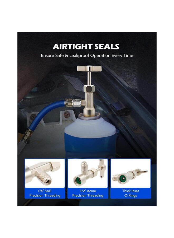 Generic Self Sealing Can Tap, Self-Sealing Can Opener for Refrigerant Self-Sealing Cans, with Tank Adapter for 1/4" and 1/2" AC Charging Hoses (Size : CT343) - Image 4