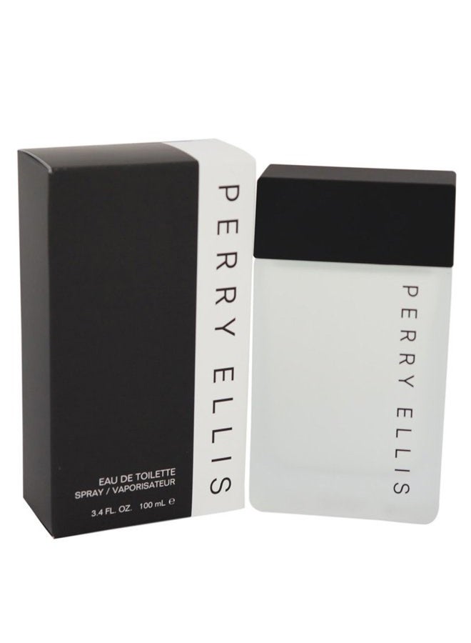 PERRY ELLIS for Men, 3.4 fl oz Eau de Toilette, fresh, clean, aromatic, woody, citrus, lavender, vanilla, verbena, juniper berries, geranium, rosemary, amber, oak moss, sandalwood, vibrant, cool - Image 1