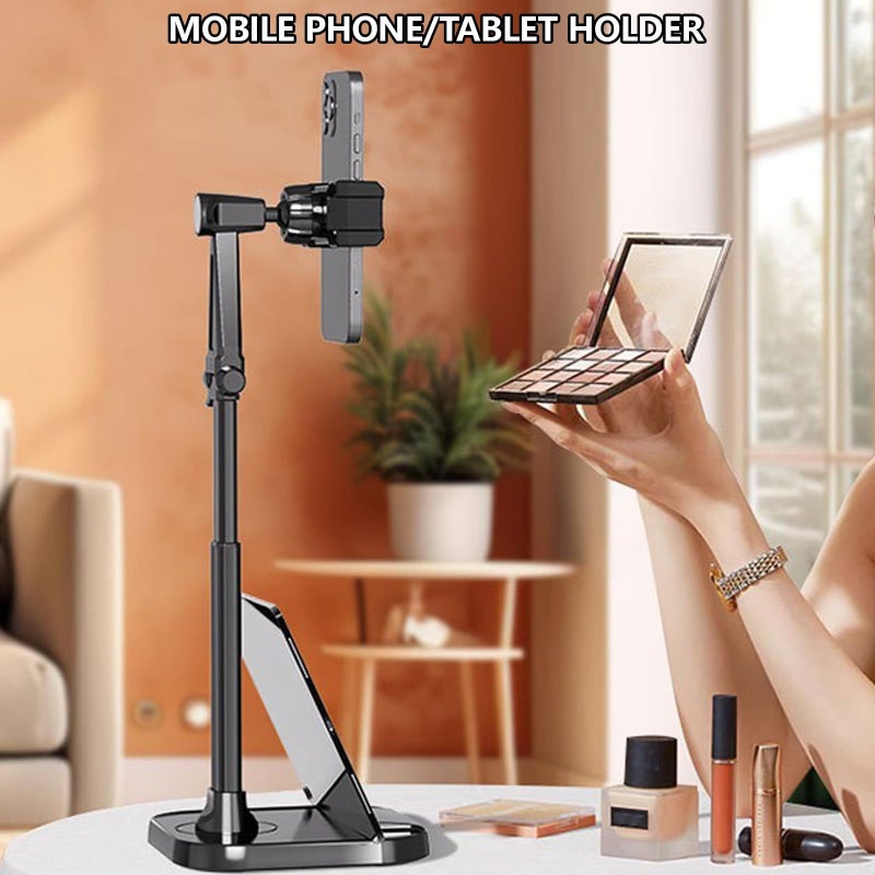 Black Mobile Phone Model Adjustable Phone Tablet Stand Fast Cooling Desk Pad Holder Stretchable - Image 2