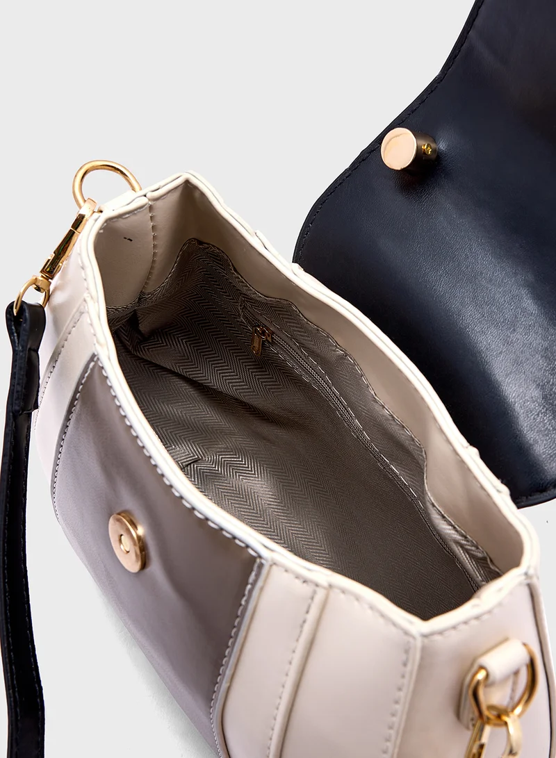 ELLA Weave Handle Satchel Bag