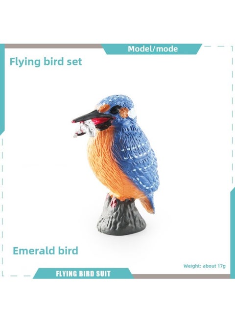 Simulation Bird Bird Model Ornaments Toy Bald Eagle Owl Eagle Wild Animal Raptor Outfit-Color:T15551 Emerald 17g