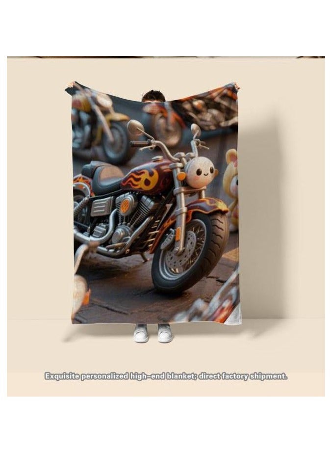 عام بطانية رقيقة من الفانيلا (دافئة ومريحة، ومناسبة للنوم واستخدام الألعاب وإزالة الغبار ومقاومة للرمل) 150 سم * 200 سم - 821 - Image 3