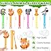 Winrayk Safari Party Favors 24Pcs Jungle Animals Mini Bubble Wands for Kids Bubbles Bulk with Detachable Topper 6 Styles Colors Birthday Goodie Bag Stuffer Classroom Prizes Wild One Party Favors - Image 4