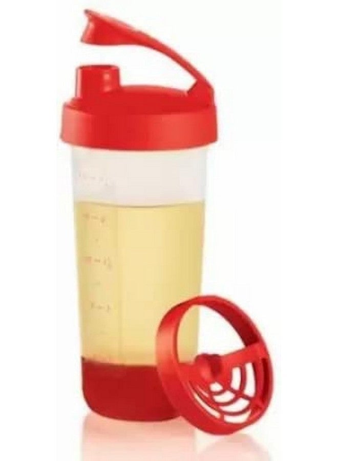 Tupperware زجاجة هزاز توبراوير البلاستيكية للجيم، زجاجة شرب مضمونة ضد التسرب مثالية للبروتين، قبل التمرين و BCAAs، مادة خالية من BPA (650 مل)