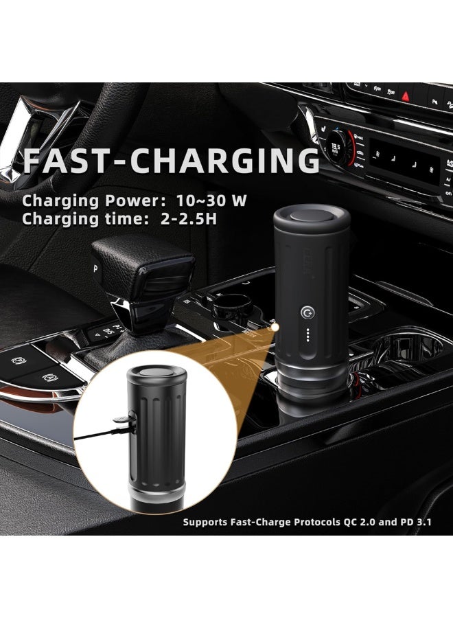 ceraplus Portable Electric Espresso Maker, 20 Bar Pressure, Self-Heating with USB-C, Compatible with NS Pods & Ground Coffee for Travel, Camping, Hiking, Car, Office - Image 3