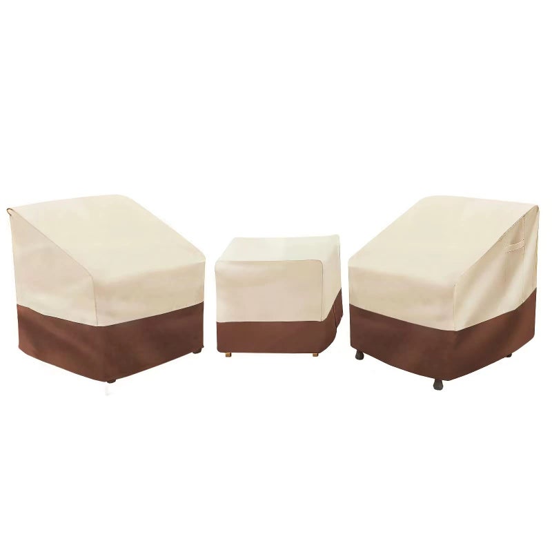 loriano Patio Furniture Covers Set 3 Piece Outdoor Furniture Cover Waterproof 600D Heavy Duty Lawn Furniture Covers Set