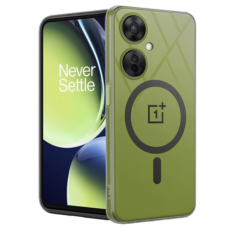 SHINESTAR Shockproof Ultra-Hybrid Back Cover for OnePlus Nord CE 3 Lite 5G | Crystal Clear Slim Transparent Case | Stylish Design | Compatible Only with Magnetic Accessories – Black - Image 5