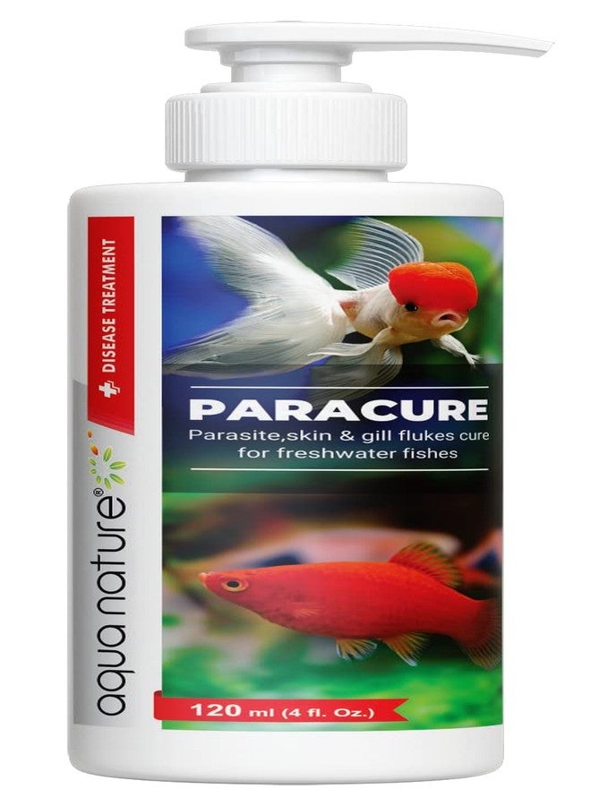 الطبيعة المائية AquaNature® Paracure علاج للطفيليات والديدان الجلدية والخياشيم لأسماك أحواض المياه العذبة (120 مل) - Image 1