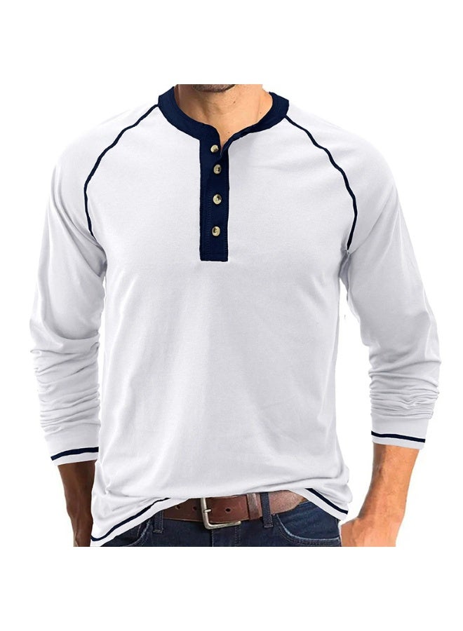 general Men's Henley Shirts Raglan Long Sleeve Casual Slim Fit Lightweight Fashion T-Shirts - Image 1