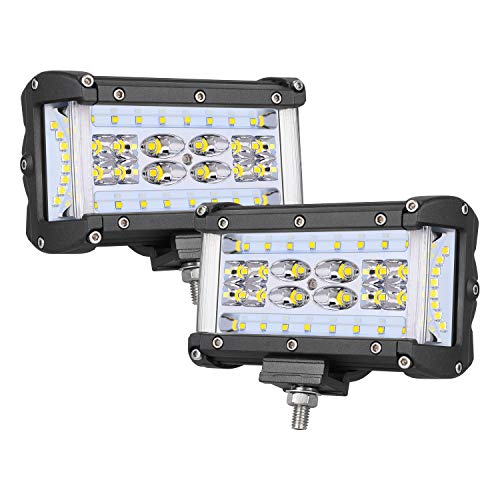 Auto Power Plus 2pcs LED Pod Lights Side Shooter 5 inch Light Bar 120W Waterproof Off Road Driving Light Cube Spot Flood Combo Work Fog Lights for Truck ATV UTV Pickup Boat - Image 1