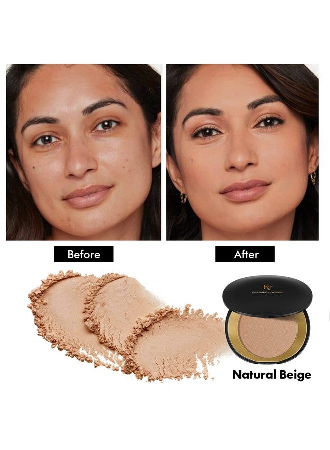 FV Setting Powder, Oil Control Long Lasting Pressed Face Powder Makeup With Medium Coverage, Matte Finish Finishing Powder For Oily Dry And Normal Skin, Natural Beige, 0.28 Oz - Image 4