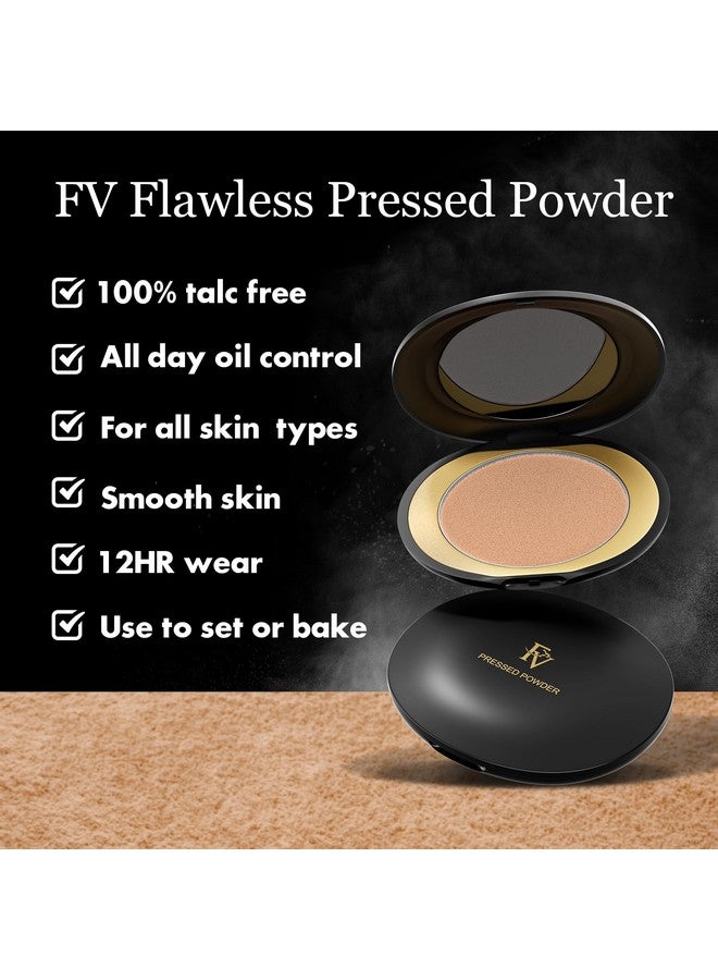 FV Setting Powder, Oil Control Long Lasting Pressed Face Powder Makeup With Medium Coverage, Matte Finish Finishing Powder For Oily Dry And Normal Skin, Natural Beige, 0.28 Oz - Image 3