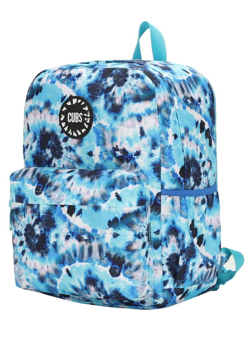 CUBS Tie Dyed Waterproof Kids 28L Backpack with zip closure Ideal for 6-12 years age group, Compatible with 15" Laptop - Image 2
