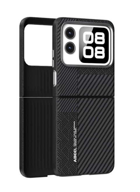Case Compatible with Huawei Nova Flip 2024 Carbon Fiber Geometric Pattern Embossed Design Ultra-thin Phone