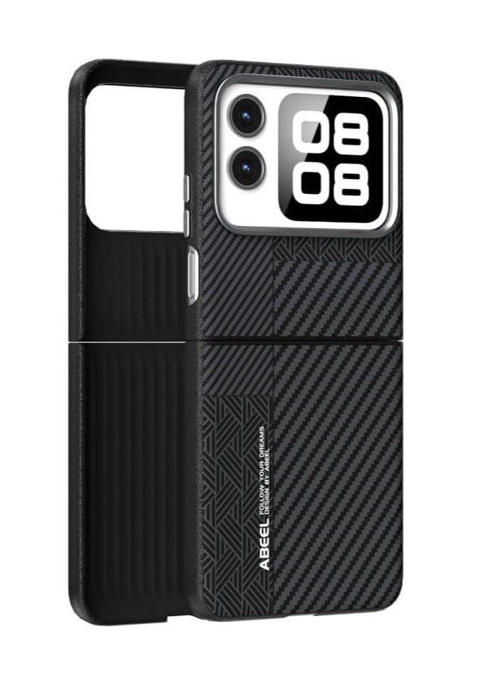 Generic - Case Compatible with Huawei Nova Flip 2024 Carbon Fiber Geometric Pattern Embossed Design Ultra-thin Phone - Image 1