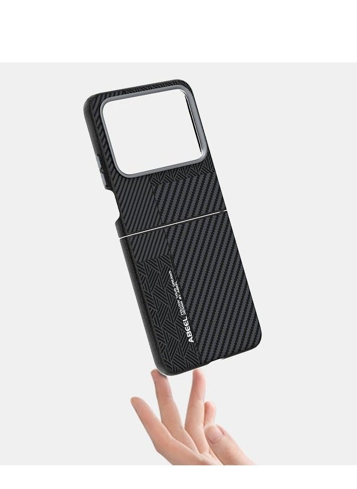 Generic - Case Compatible with Huawei Nova Flip 2024 Carbon Fiber Geometric Pattern Embossed Design Ultra-thin Phone - Image 1