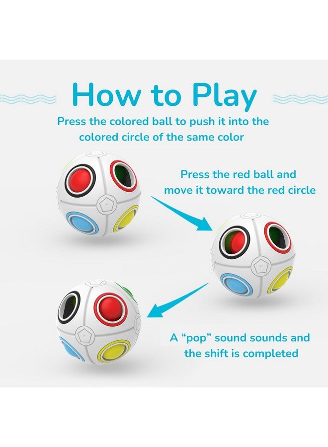 Cubelelo Drift Mini Rainbow Ball Puzzle | Compact, Multicolor Sphere (Fidget Toy) | Portable Brain Teaser for Kids & Adults | Stress Relief & Fun On-The-Go Puzzle - Image 4