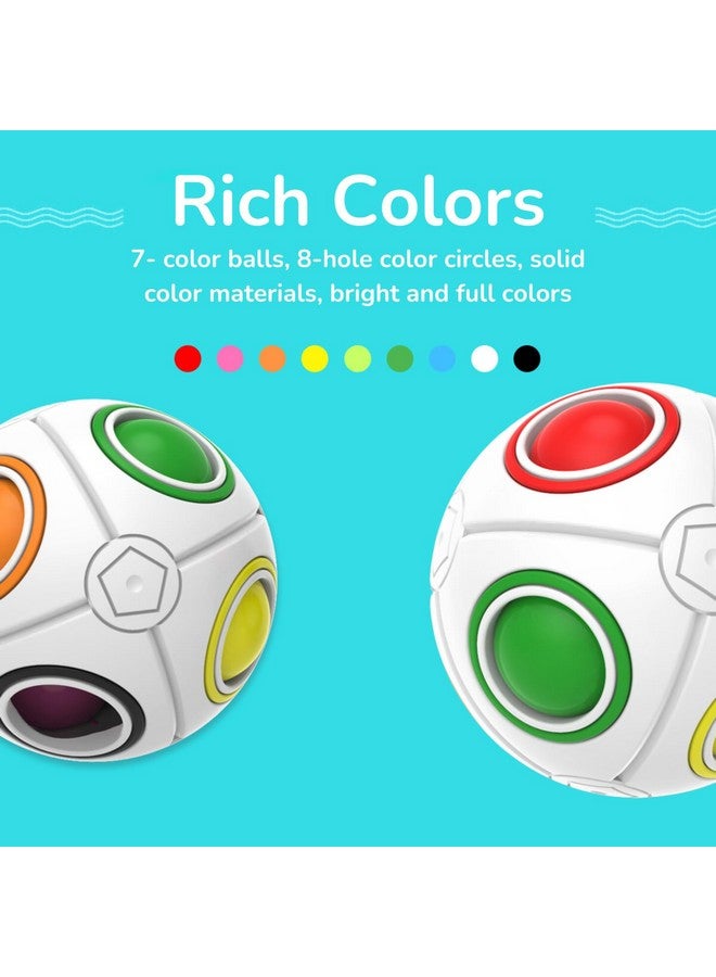 Cubelelo Drift Mini Rainbow Ball Puzzle | Compact, Multicolor Sphere (Fidget Toy) | Portable Brain Teaser for Kids & Adults | Stress Relief & Fun On-The-Go Puzzle - Image 3