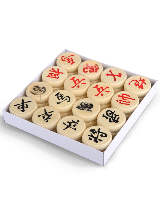 Deli Natural Wood Chinese Chess Portable Board Game Large Size Educational Wooden Chess Pieces Portable Set Back-to Gift - Image 2