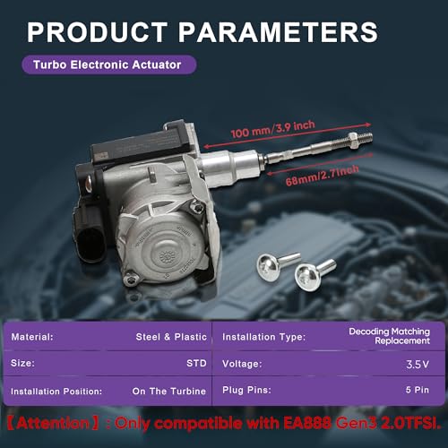 Sprwinautummer 06L145612K Turbo Electronic Actuator EA888 Gen3 2.0T Replacement For Audi A4 Avant Allroad Quattro S4 A5 S5 Cabriolet Coupe Sportback A6 S6 A7 A8 S8 Q5 2013-2018 CNCD CYND CNCE CYPACYPB - Image 2