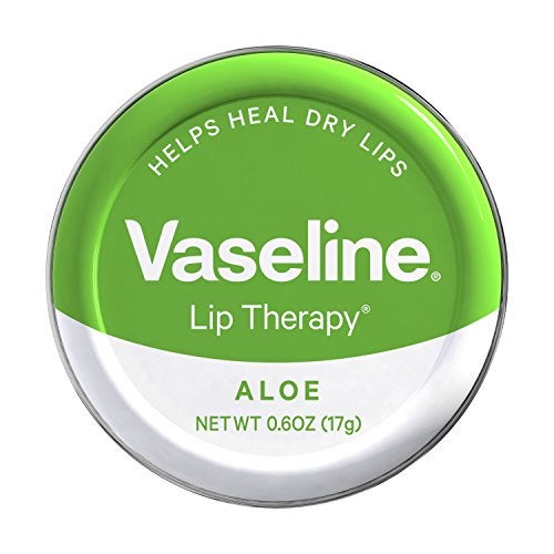Vaseline Therapy Lip Balm Tin, Aloe Vera, Green, 17 g - Image 1