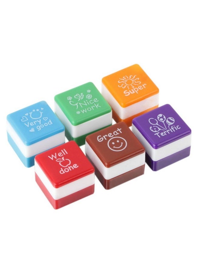CRAFTDEV - CraftDev Kids Stamp Set Motivation Sticker School Scrapbooking Stamp DIY Teachers Self Inking Praise Reward Stamps(No Ink pad Included) - Image 1