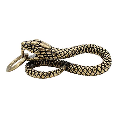 Real Sic - Brass Animal Keychains - Zodiac, Occult & Favorite Animal Good Luck Charm Key Rings for Key Fobs, Bags, Purses & Gifting (Infinity Snake) - Image 2