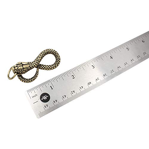 Real Sic - Brass Animal Keychains - Zodiac, Occult & Favorite Animal Good Luck Charm Key Rings for Key Fobs, Bags, Purses & Gifting (Infinity Snake) - Image 3