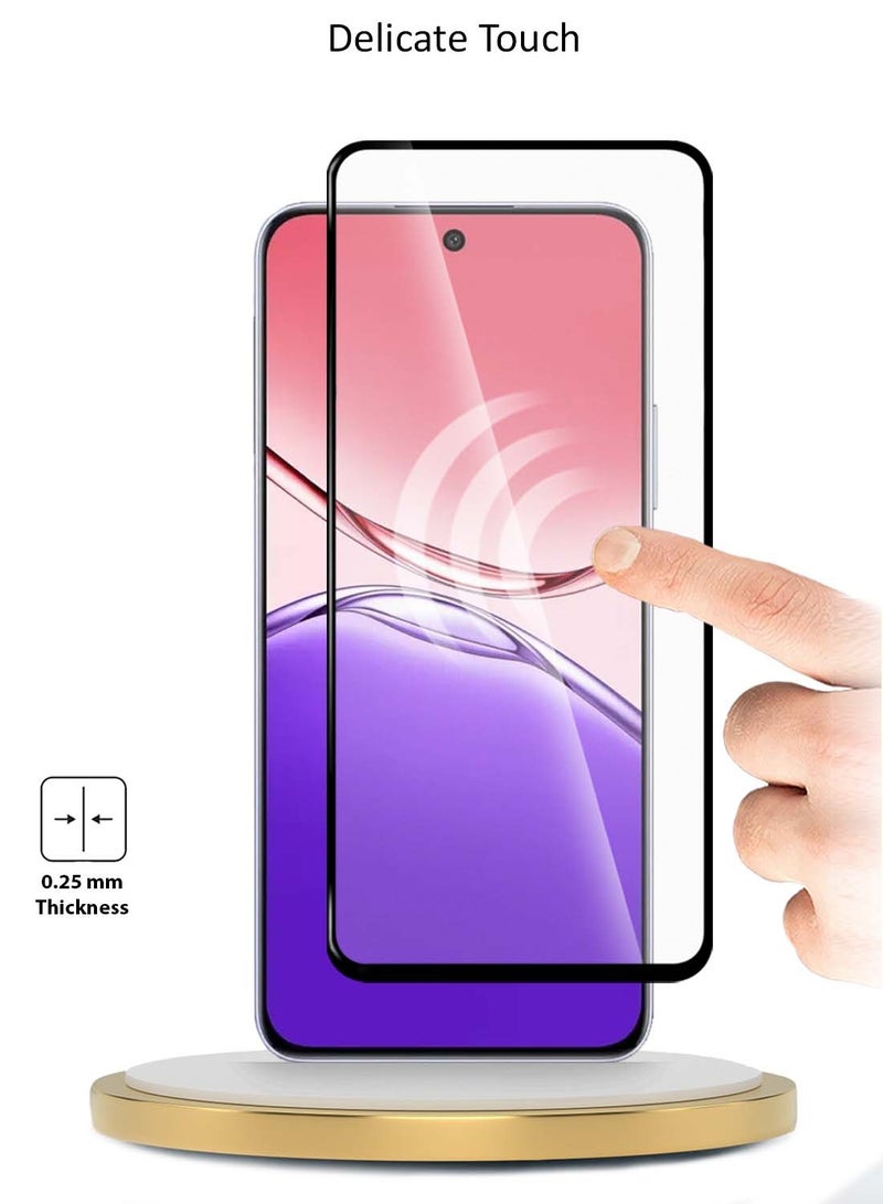 Wtech Oppo A5 Pro 5G 2025 Premium E2E Series Full Glue Full Cover Tempered Glass Screen Protector (MSGECN) - Clear/Black - Image 4