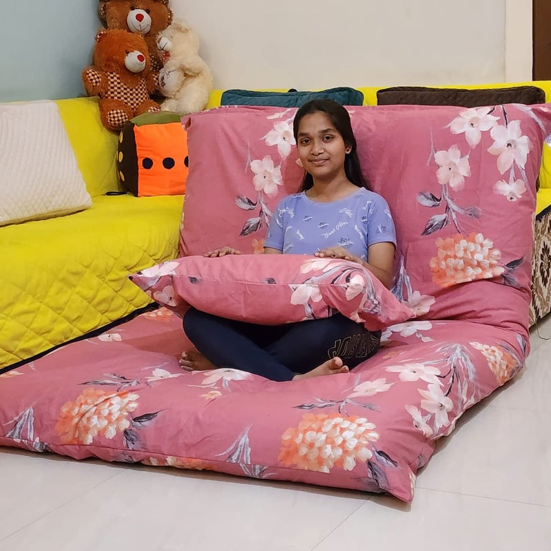 NEXTGO 4Piece Mattress Set Includes 1 Mattress 1 Cover 1 Pillow 1 Pillowcases Foldable Soft Cotton Hypoallergenic Tufted Floor Rui Gaddi - Image 2