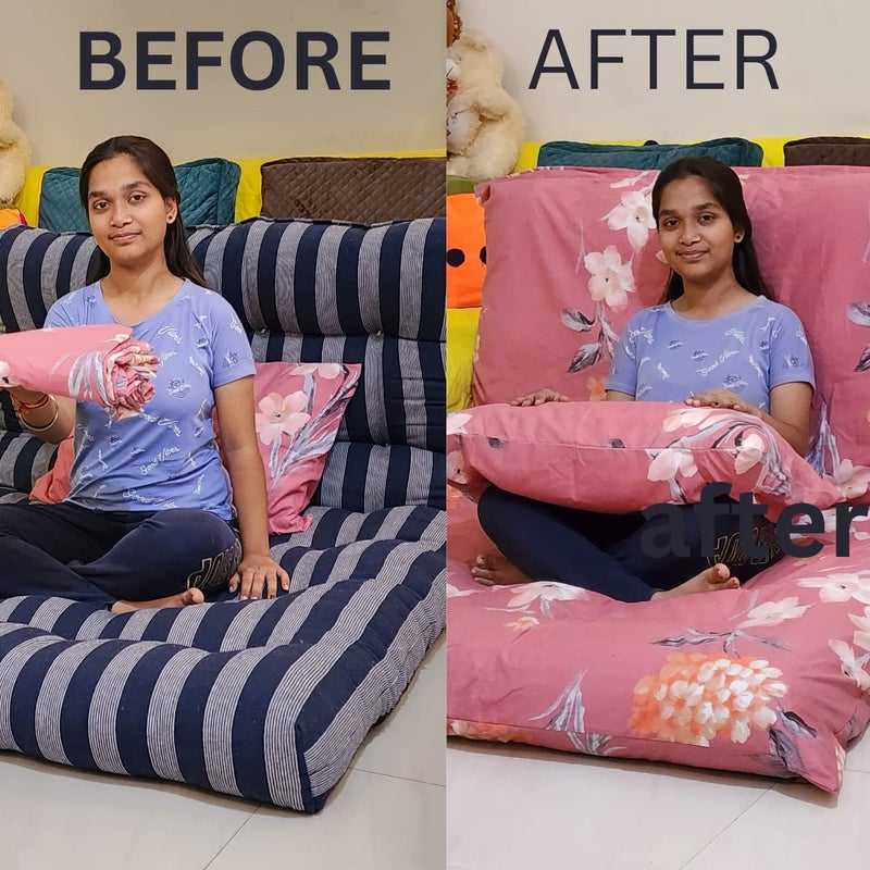 NEXTGO 4Piece Mattress Set Includes 1 Mattress 1 Cover 1 Pillow 1 Pillowcases Foldable Soft Cotton Hypoallergenic Tufted Floor Rui Gaddi - Image 3