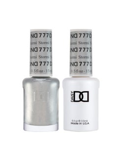 DAISY DND Dnd Gel Polish Set 1 Each Of Gray Gel Polish And Gray Nail Polish, 777 Stormi, 0.5 Fl Oz  - Image 1