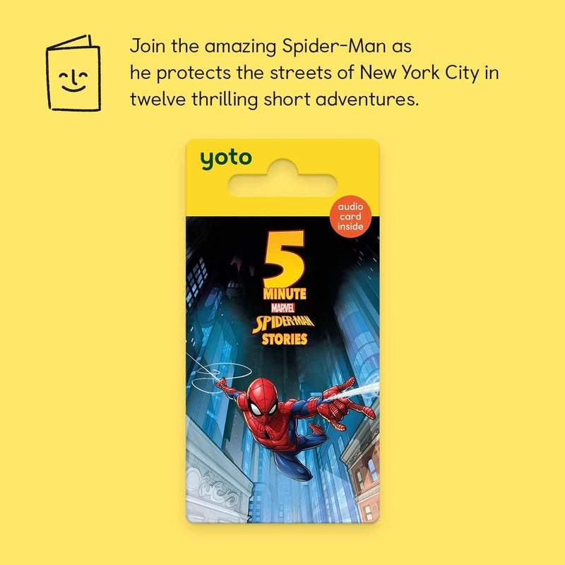 YOTO Disney 5 Minute Marvel Stories: Spider Man â€“ Kids Audio Card for Use with Player & Mini All-in-1 Audio Device, Screen-Free Listening with Fun Stories for Playtime, Bedtime & Travel, Ages 5+ - Image 2