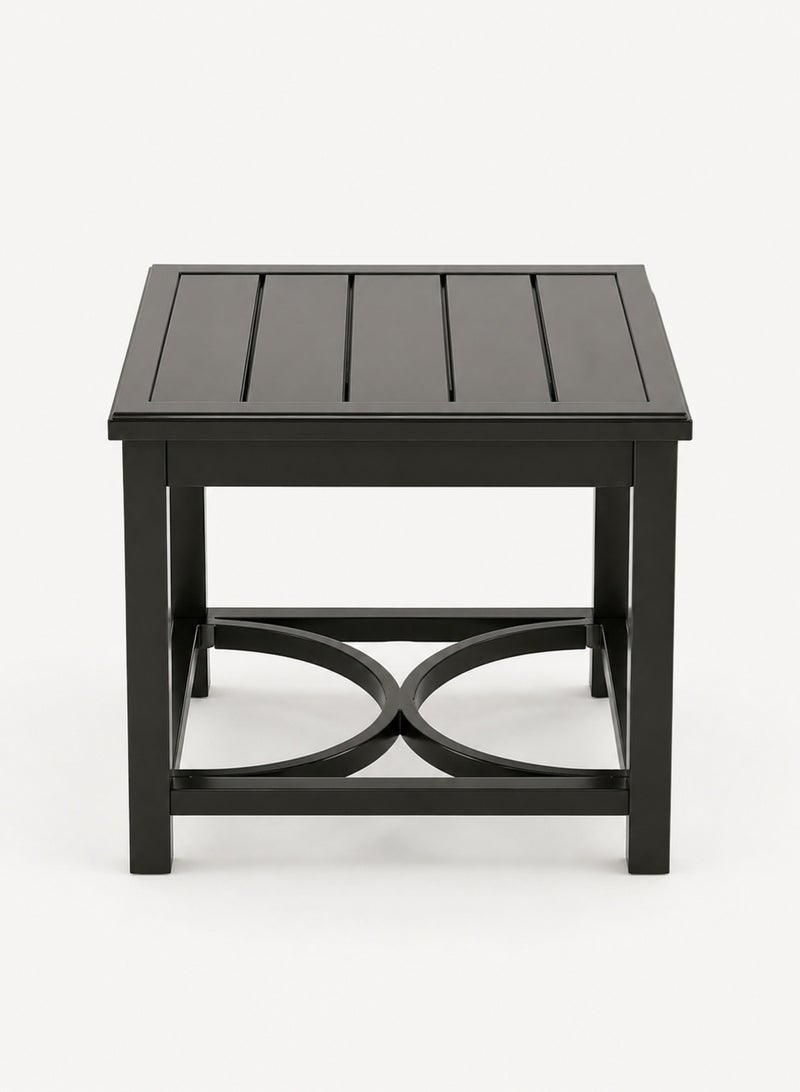 Outdoor Coffee Table 60x60cm Dark Brown | Powder Coated Aluminium Frame | Weather Resistant Patio and Garden Table - Image 2