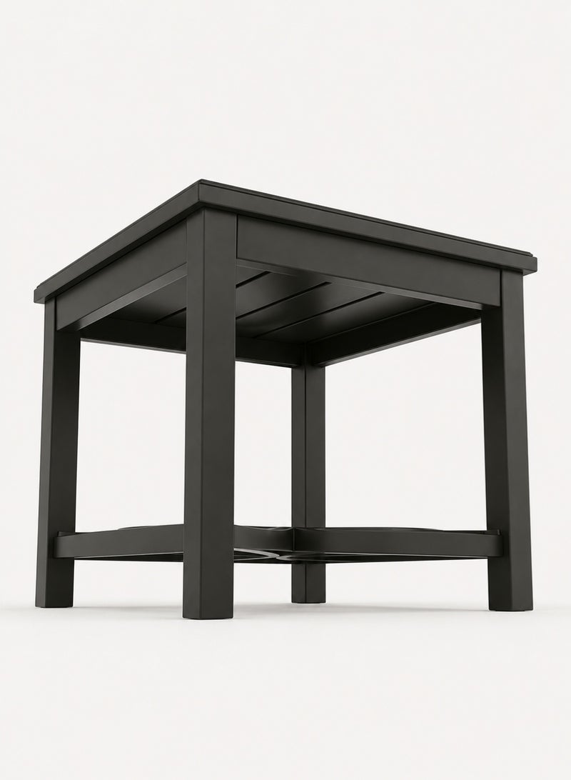 Outdoor Coffee Table 60x60cm Dark Brown | Powder Coated Aluminium Frame | Weather Resistant Patio and Garden Table - Image 3