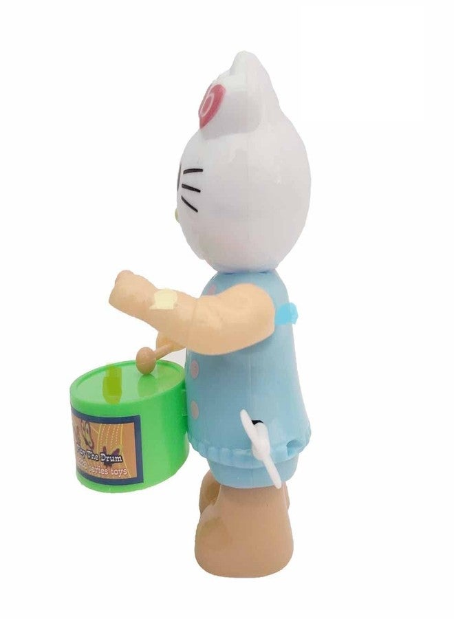 SHANVI Toys Funny Key-Operated Drummer Toy with Drumming and Dancing Action for Kids (KITTY-MONKEY-002) - Image 3