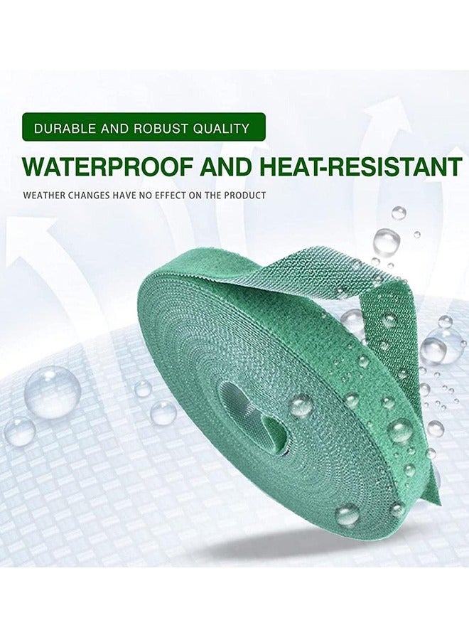 إسكدنيا 3 Pieces Plant Ties Garden Tape, Reusable Nylon Plant Tie Strap 5M Self Adhesive Tape Adjustable Plant Supports for Effective Growing Tree, Green Ties for Home Garden Sorting Accessories - Image 3