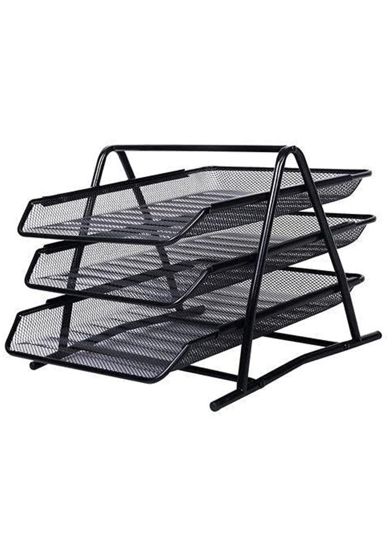 ELTRAZONE Desk Deposit Tray - 3 Layer, A4,32x26cm, Black - Image 4