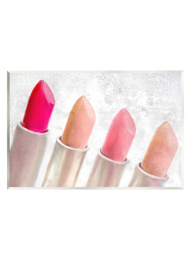 Stupell Industries Stylish Lipstick Assortment Dazzling Glam Makeup Wood Wall Art, Design By Kim Allen - Image 1