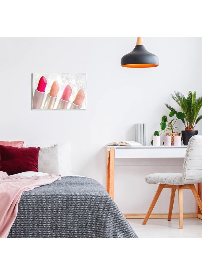 Stupell Industries Stylish Lipstick Assortment Dazzling Glam Makeup Wood Wall Art, Design By Kim Allen - Image 2