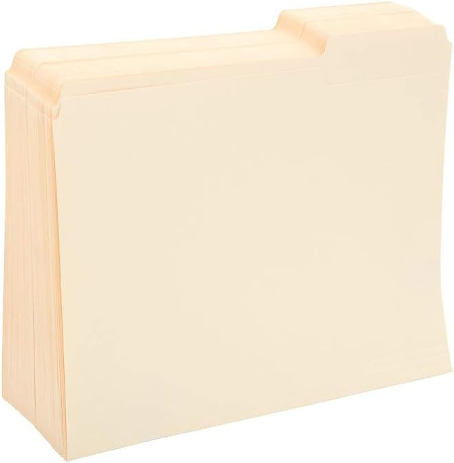 Staples File Folders 13Cut Tab Right Position Letter Size Perfect for Home Office or Classroom 100Pack Manila - Image 2
