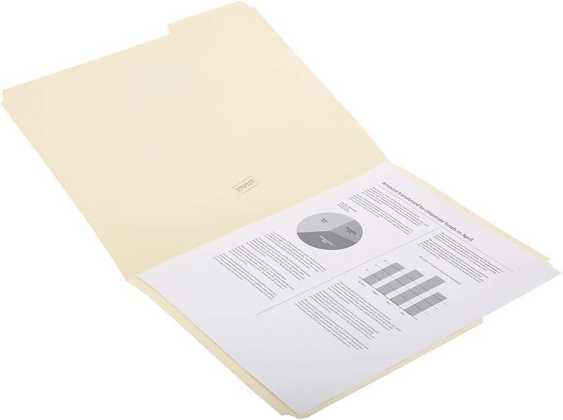 Staples File Folders 13Cut Tab Right Position Letter Size Perfect for Home Office or Classroom 100Pack Manila - Image 4
