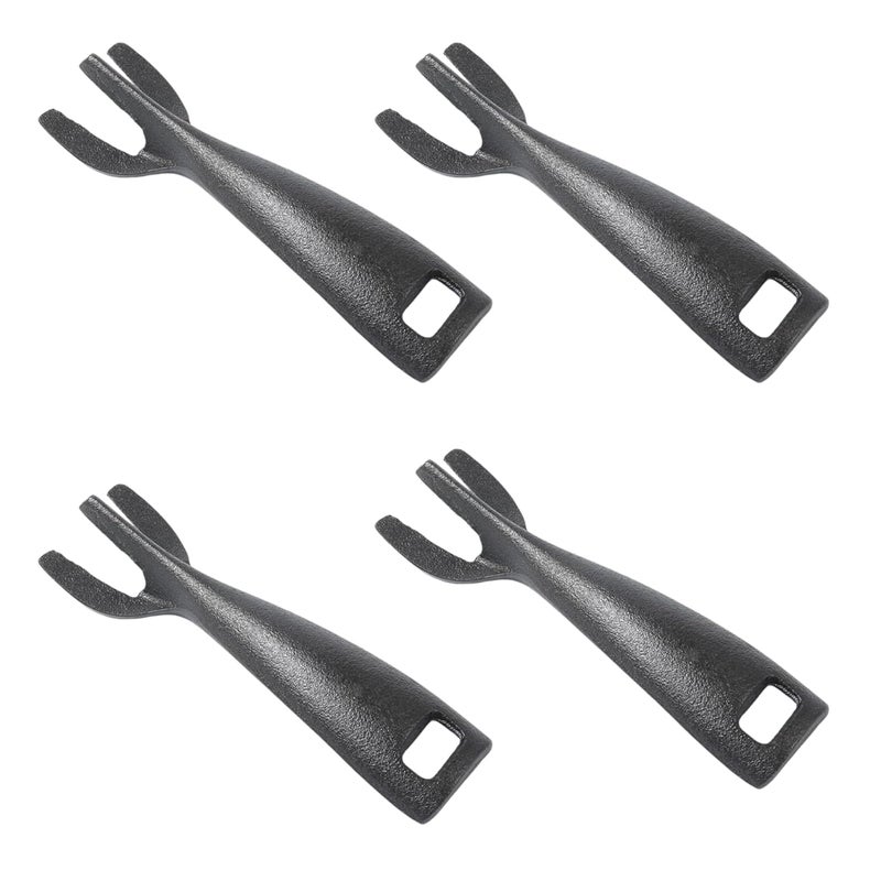 VK KRAFTS صينية حديد زهر ساخنة مع مقبض قابل للإزالة لحامل الأطباق الساخنة للستيك والشواء والمطاعم وإكسسوارات الطهي في المطبخ، مقبض ثقيل للأطباق الساخنة والشواء (4) - Image 1