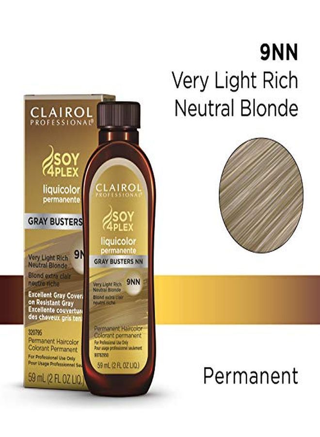 CLAIROL PROFESSIONAL صبغة الشعر الدائمة Liquicolor للشعر الأشقر، 9Nn أشقر محايد فاتح للغاية، 2 أونصة  - Image 2
