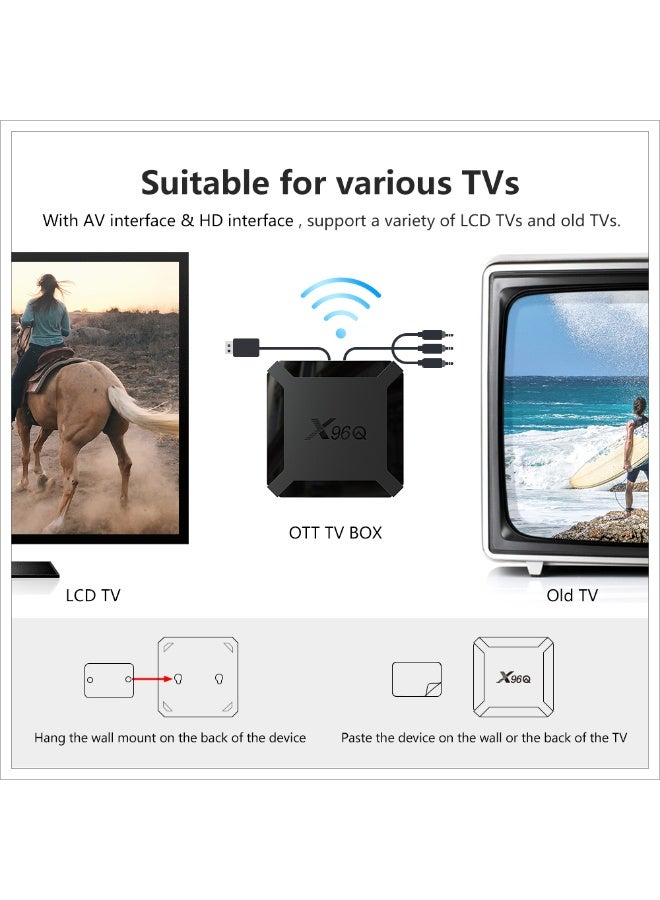 X96Q Android 10.0 Allwinner H313 Quad Core Set Top Box V7545EU-16G_P Black - Image 4