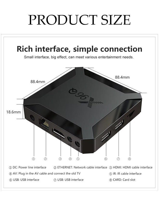 X96Q Android 10.0 Allwinner H313 Quad Core Set Top Box V7545EU-16G_P Black - Image 5