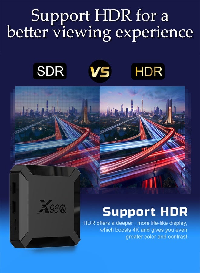 X96Q Android 10.0 Allwinner H313 Quad Core Set Top Box V7545EU-16G_P Black - Image 4