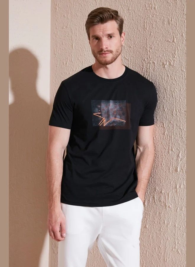 Buratti  Buratti Cotton Slim Fit Crew Neck T Shirt Men's T SHIRT 646R8120 for Men | Best Price UAE