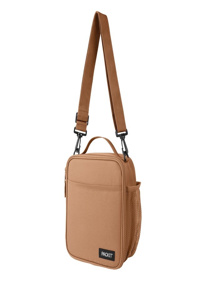 PackIt® Freezable Crossbody Lunch Box, Almond, Built with ECOFREEZE® Technology, Fully Freezable, Collapsible, Reusable, With Top Handle, Front Slip Pocket. Effortlessly Carry, Fresh Every Time. - Image 5